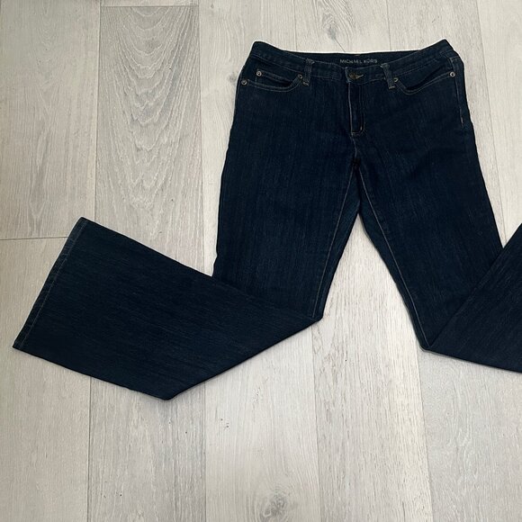 Michael Kors Womens Bootcut/Flare Dressy Jeans RN 111818 CA 45885 Dark Blue Sz 8 - Picture 3 of 11